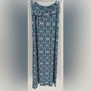 Cynthia Rowley Blue Print Maxi Skirt